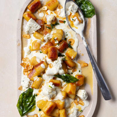 Gnocchi with creamy Boursin sauce