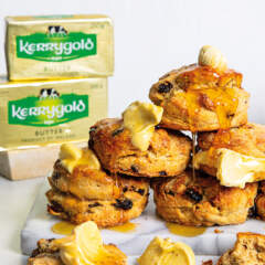Kerrygold hot cross scones with spiced whipped butter