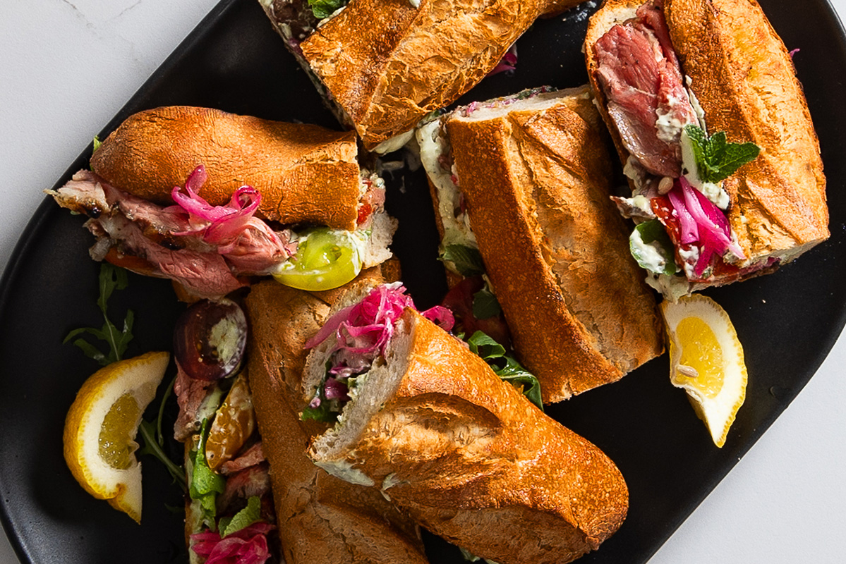 Lamb steak sandwiches | Woolworths TASTE