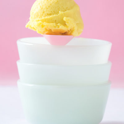 Homemade mango curd ice cream
