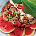 Grilled whole fish with watermelon salsa recipe