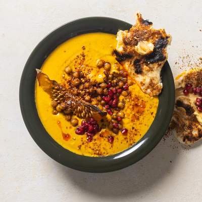 Spicy Moroccan chicken-and-pumpkin soup