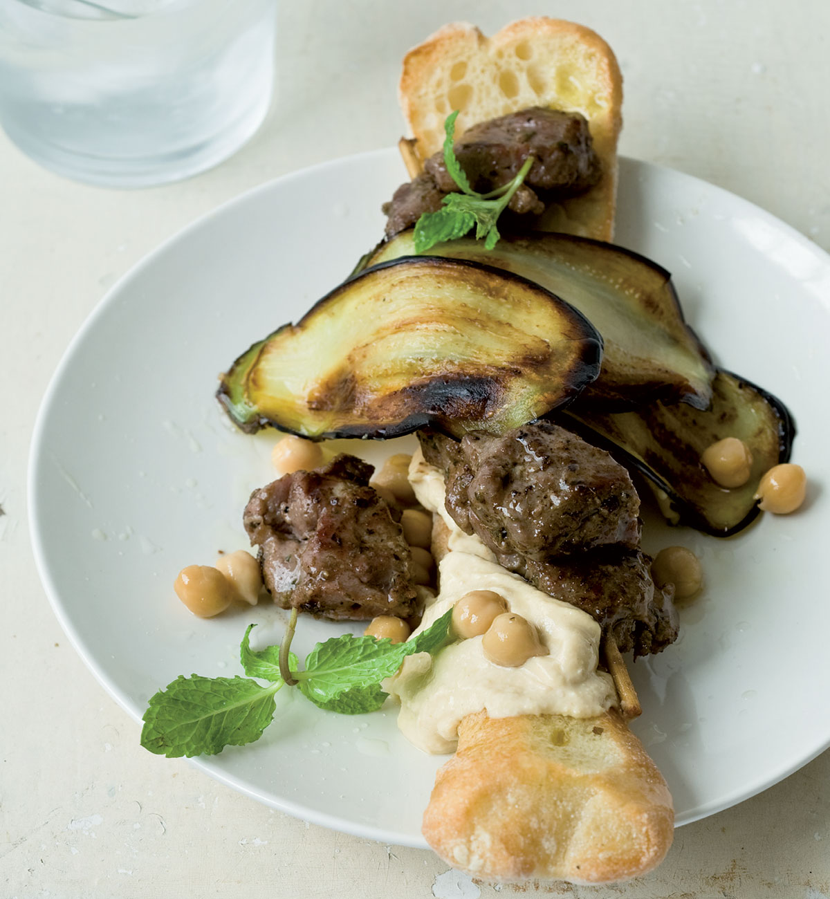 Greek lamb kebab with chargrilled brinjal Recipe Woolworths TASTE
