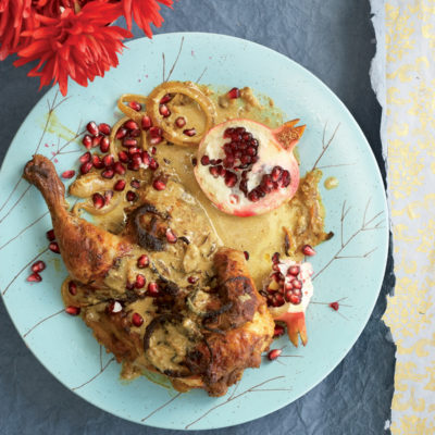 Spicy coconut chicken with pomegranate