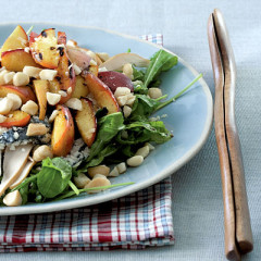 Smoked chicken, grilled nectarine, goat’s-milk cheese and rocket salad