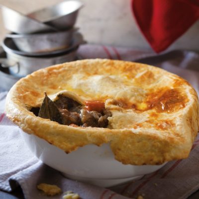 Caramelised oxtail pot pie