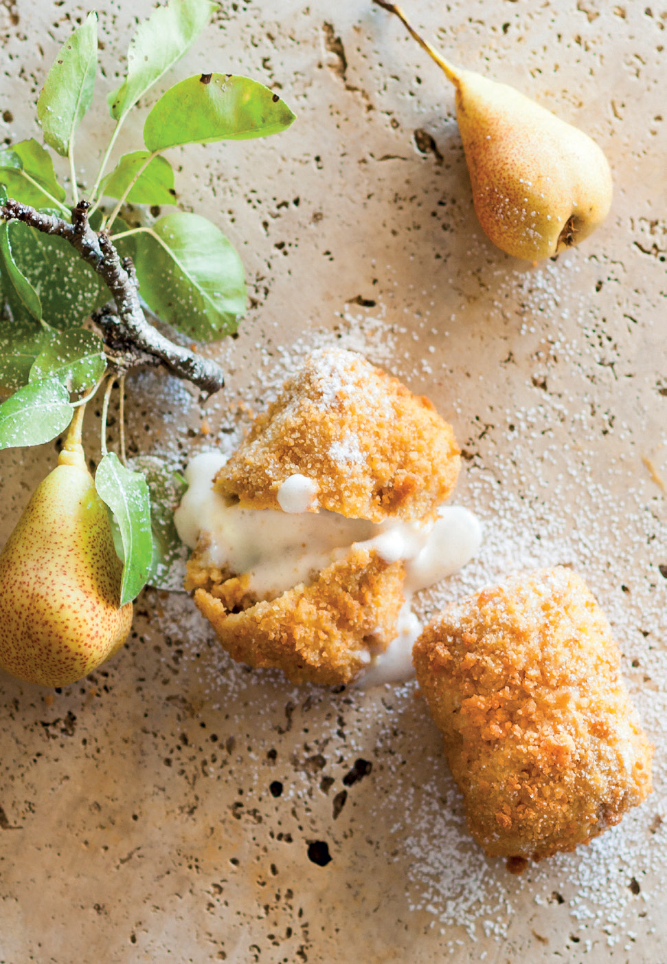 Deepfried icecream pancakes