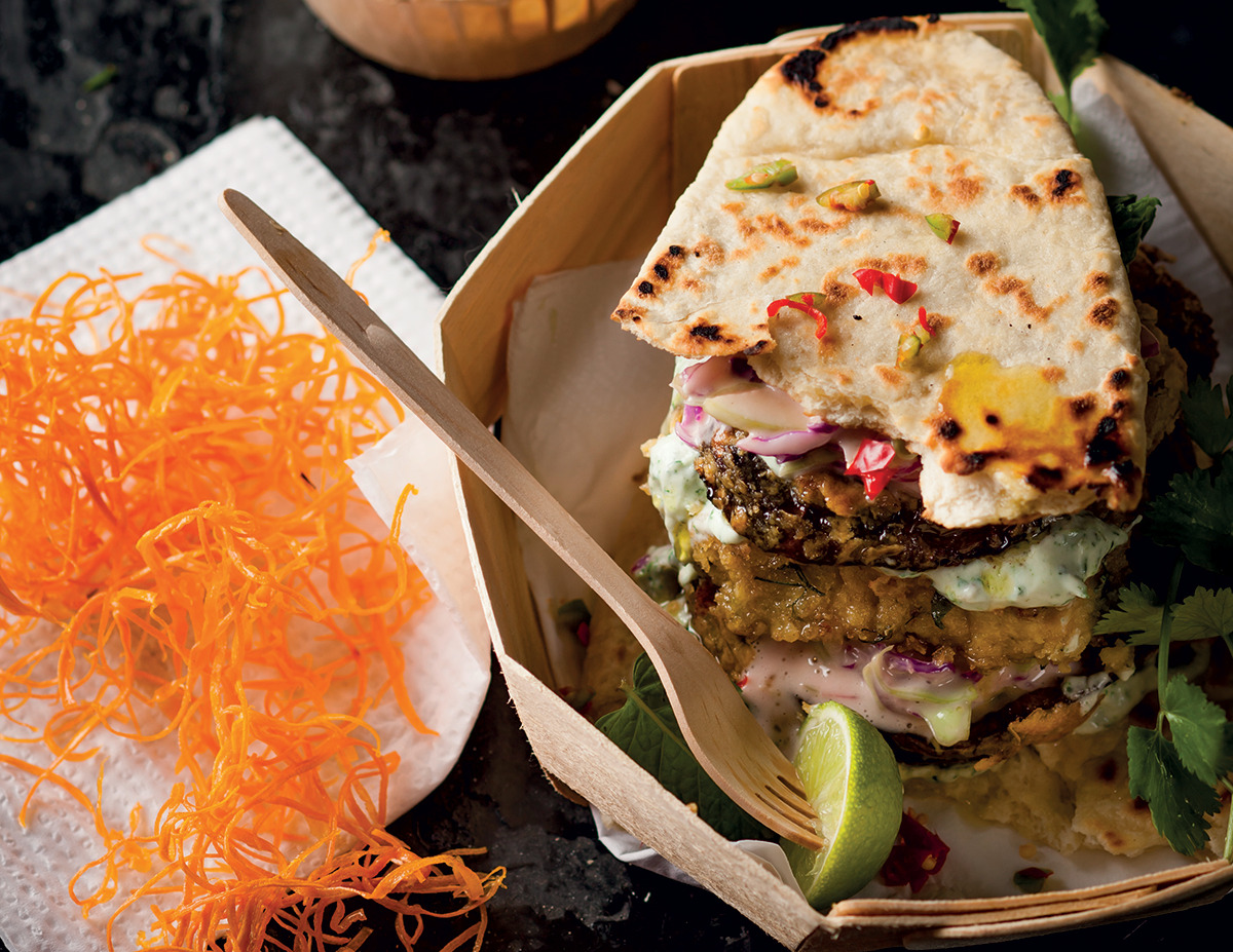 Butter bean burgers with fried brinjal Woolworths TASTE