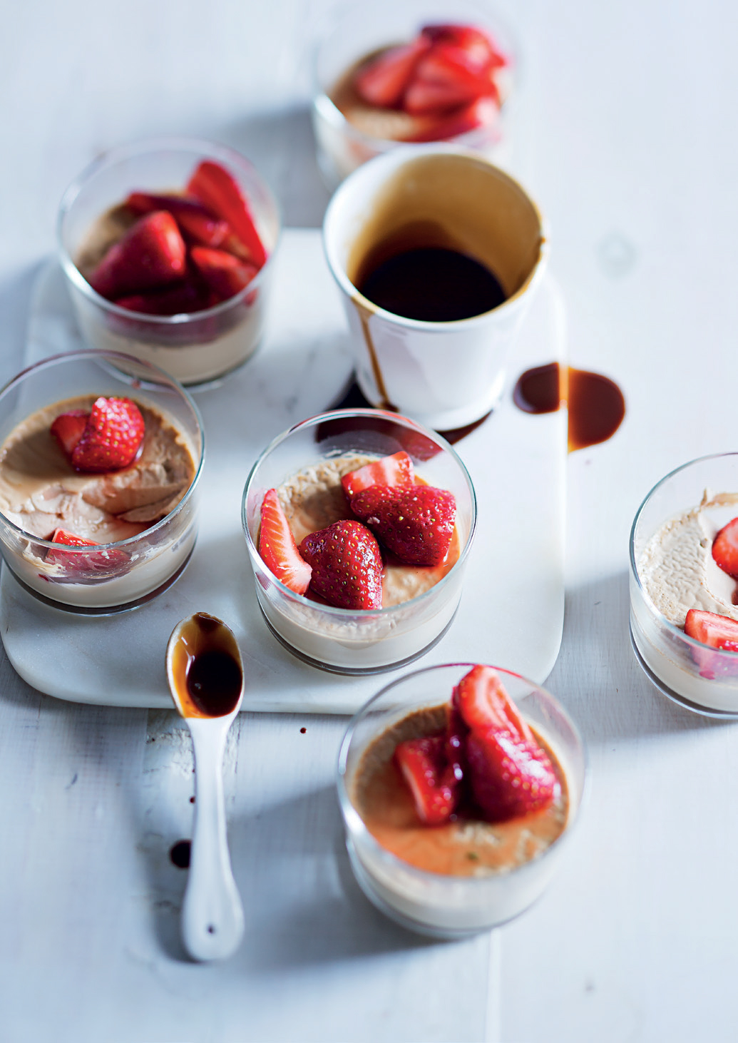 Coffee panna cotta with strawberries and Kahlua | Woolworths TASTE