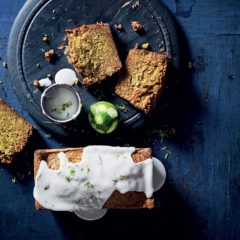 Avocado-and-lime loaf cake with lime drizzle