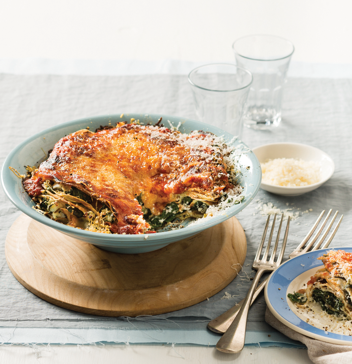 Spinachandricotta pancake lasagne Woolworths TASTE