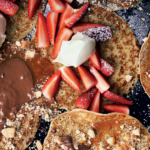 Pancakes with strawberries and cream recipe