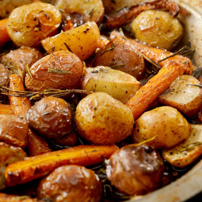 Ultimate slow-cooked potatoes and carrots for your Easter roast
