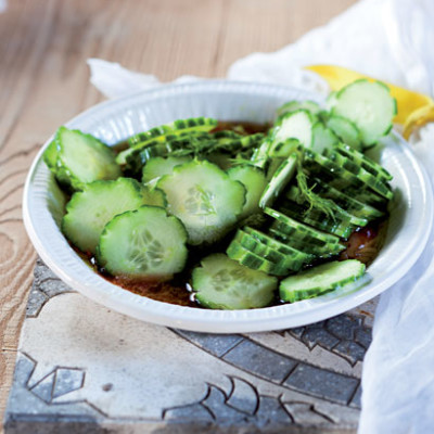 Asian-dressed cucumber salad