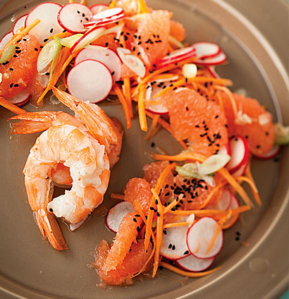 Asian slaw with steamed prawns recipe | Woolworths TASTE