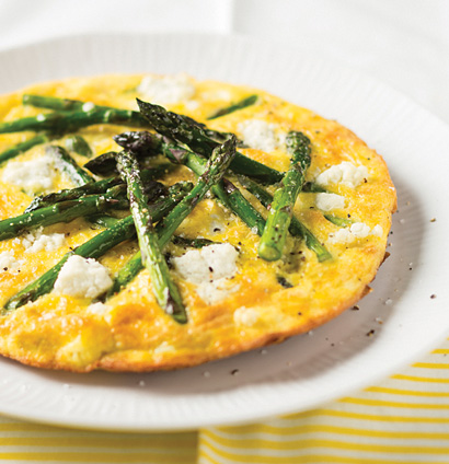 Asparagus and goats cheese frittata recipe | TASTE