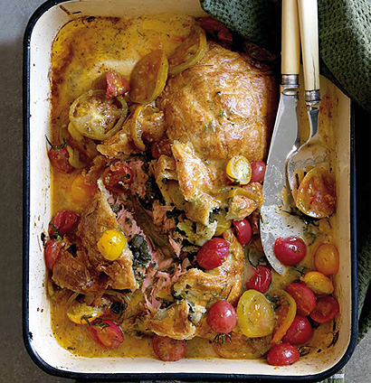 Baked salmon and tomato pie | Woolworths TASTE