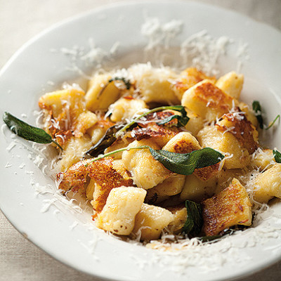 Burnt butter and sage pan-fried gnocchi with Parmesan