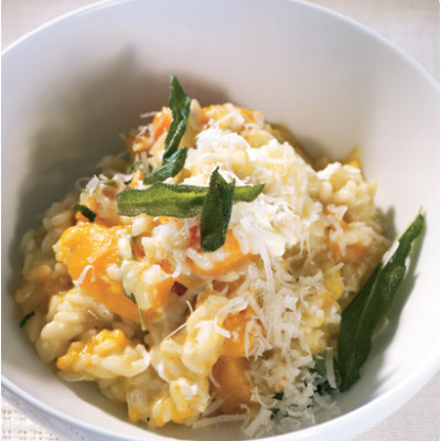 Butternut and goats milk cheese risotto