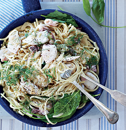 Calamari and fennel linguine | Woolworths TASTE