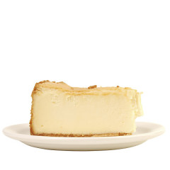 Cardamom and white chocolate cheesecake on a lavender crust