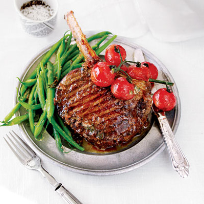 Chargrilled prime rib with anchovy butter