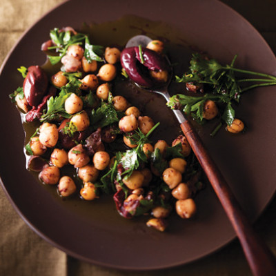 Chickpea and olive salad