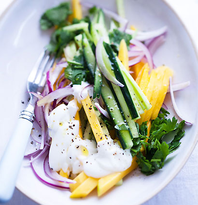 Chilled mango and cucumber salad recipe | Woolworths TASTE