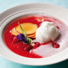 Chilled strawberry soup