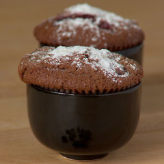 Chocolate brownie in a cup