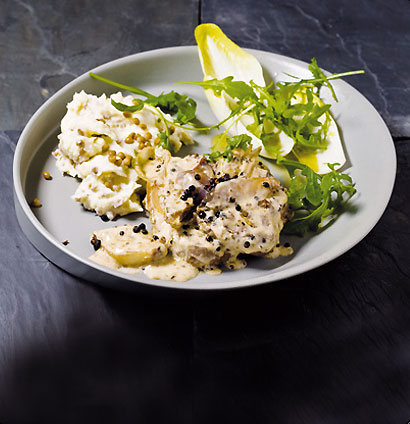 Creamy peppercorn fillet &amp; feta mash recipe | WW TASTE
