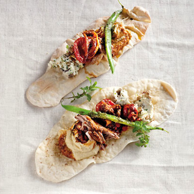 Crisp flatbreads with toasted sumac butter