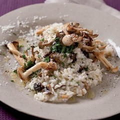 Exotic mushroom risotto