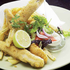 Fish n chips with home-made tartar sauce