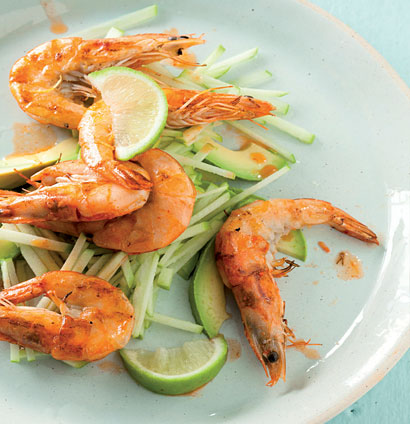 Garlicky prawns & apple salad recipe | Fresh | WW TASTE