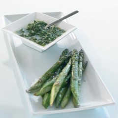 Grilled asparagus with Italian salsa verde