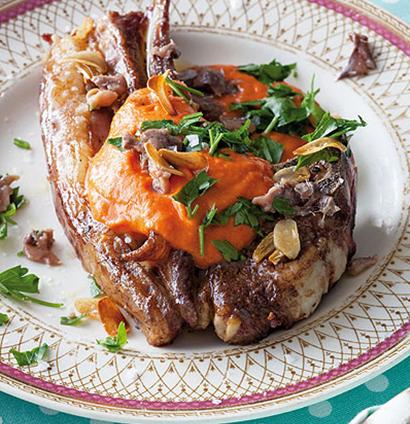 Grilled lamb chops with anchovy-and-tomato sauce | Woolworths TASTE