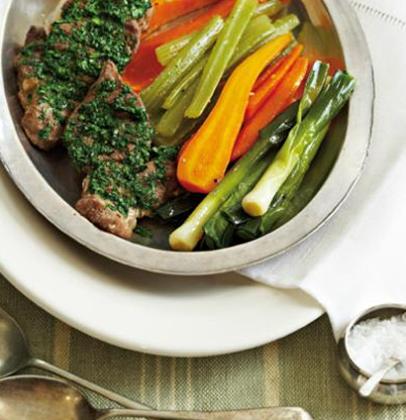 Grilled lamb steaks & braised vegetables recipe | WW TASTE