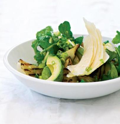 Grilled onion, avocado & parmesan salad recipe | TASTE