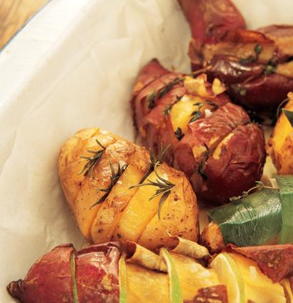 Herb infused baked potatoes recipe | Woolworths TASTE