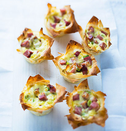 Leek & Ham phyllo tarts recipe | Light Meal | Woolworths TASTE