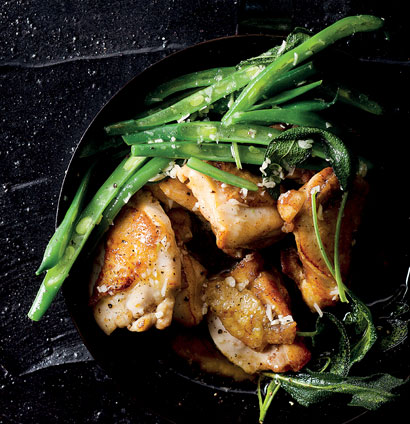 Lemony fried chicken and green beans | Woolworths TASTE