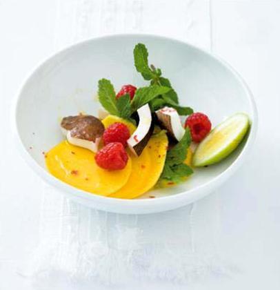 Mango, coconut & raspberry salad recipe | Woolworths TASTE