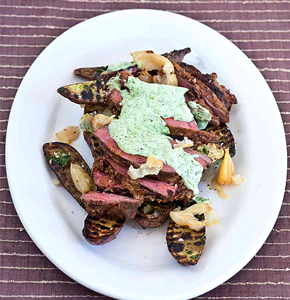Mairnated leg of lamb & garlic coriander pesto recipe | TASTE
