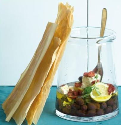 Marinated olives & sundried cherry tomato recipe | TASTE