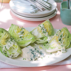 Marion Cunninghams iceberg wedge with blue cheese dressing