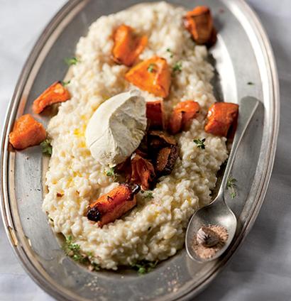 Mascarpone & pumpkin risotto & groung nutmeg recipe | TASTE