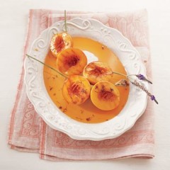 Nectarines with lavender and saffron