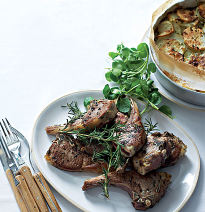 Pan-fried lamb chops & parsley potato cake recipe | TASTE