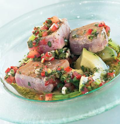 Pan-grilled tuna & ceviche dressing recipe | WW TASTE